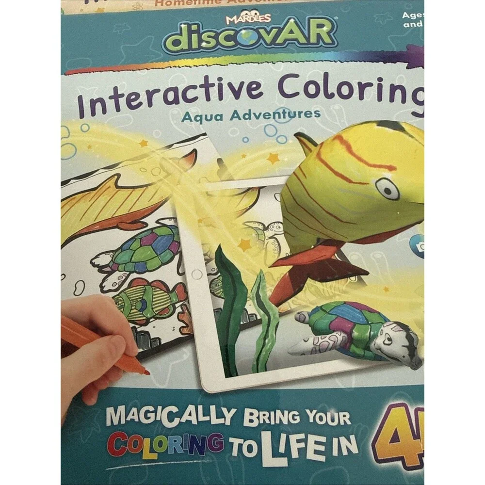 NEW MARDLES discovar Interactive Coloring (SET Of 4) Pictures Come To Life Gift